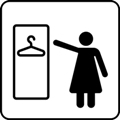 Omklädningsrum, damer symbol