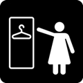 Omklädningsrum, damer symbol