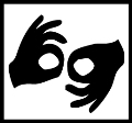 Service på teckenspråk symbol